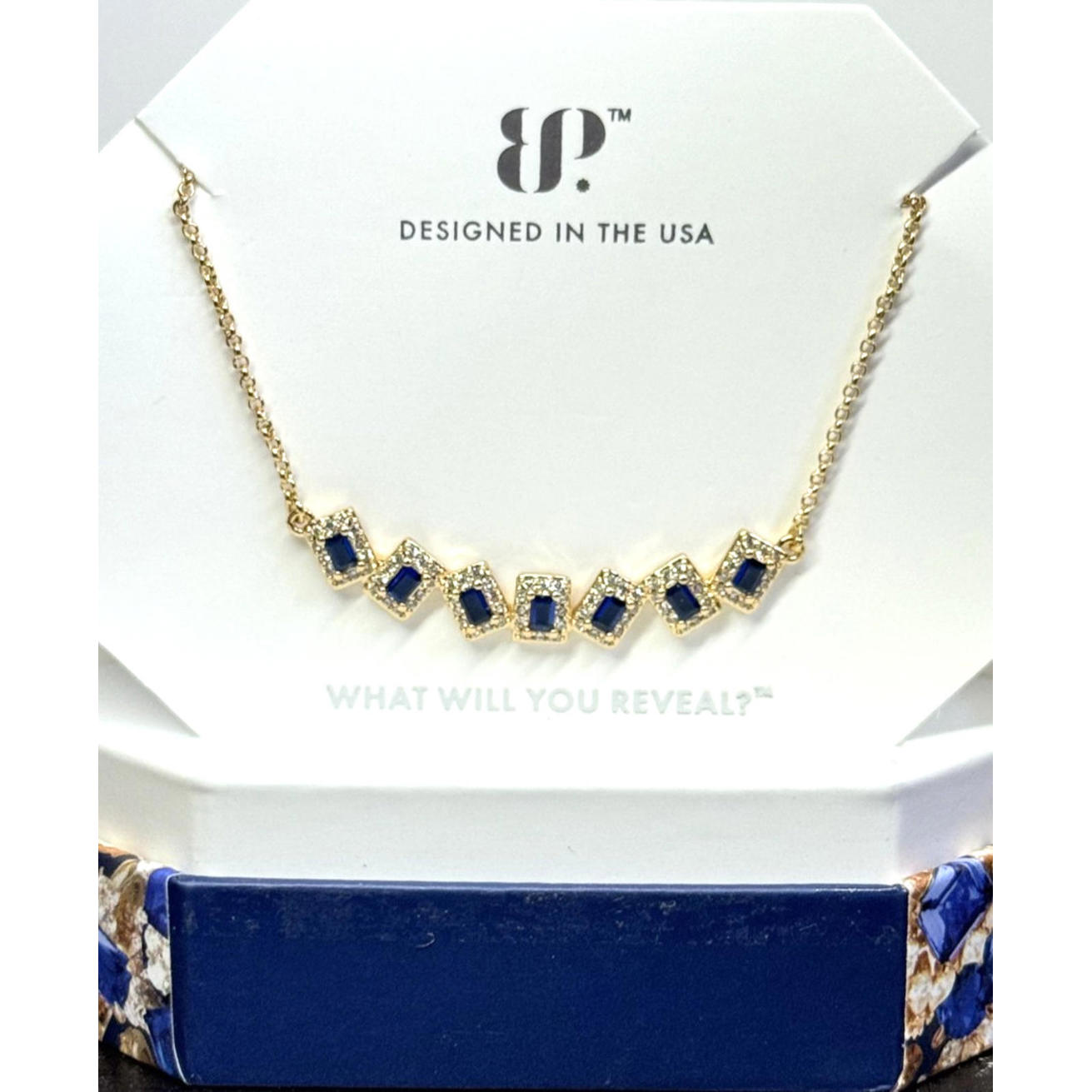 Bomb Party September Necklace Wrapped In A Spell Lab Created Sapphire On Gold 30$